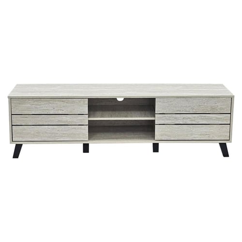 وحدة تلفاز مودرن خشبية رمادي 160 سم