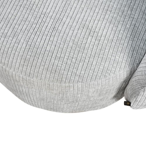 كرسي استرخاء دوار قماشي فاخر رمادي فاتح