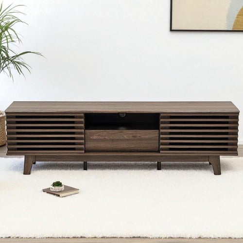 وحدة تلفاز خشبية بني 160 سم