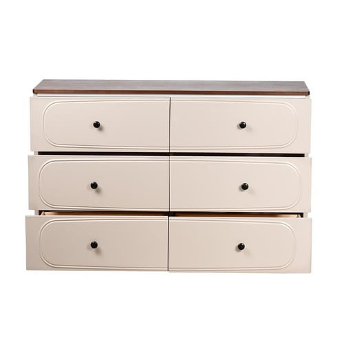 خزانة مودرن خشبية 6 أدراج بمقابض 75×120 سم