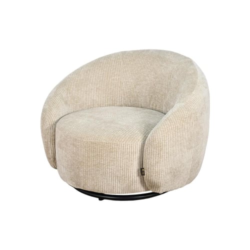 كرسي استرخاء دوار قماشي فاخر كافيه