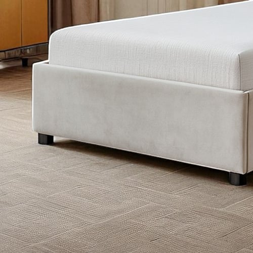 سرير خشبي بتنجيد مخملي عصري 90×190 سم