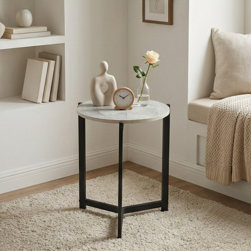 طاولة خدمة مفردة خشب تصميم عملي رمادي