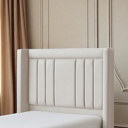 سرير خشبي بتنجيد مخملي عصري 90×190 سم