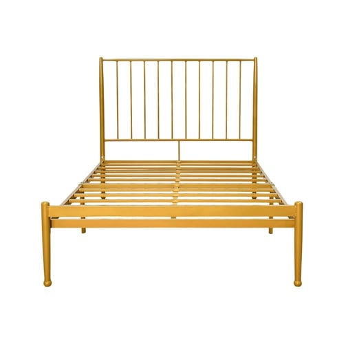 هيكل سرير معدني ذهبي 200×120 سم