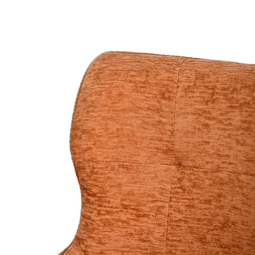 كرسي مفرد قماشي بقاعدة معدنية برتقالي