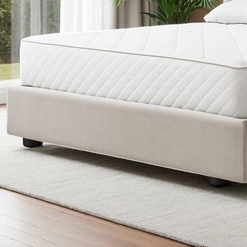 سرير خشبي بتنجيد مخملي 140×200 سم