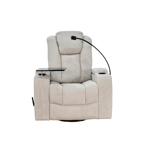 كرسي الملوك استرخاء هزاز دوار مع رف طاولة كاكي