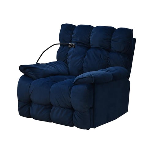 كرسي الغيمة استرخاء فخم هزاز دوار بحامل جوال أزرق