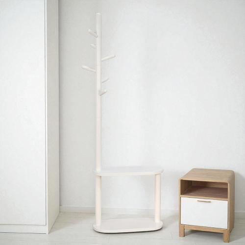 علاقة ملابس خشب مع أرفف تخزين 180 سم