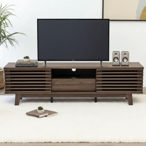 وحدة تلفاز خشبية بني 160 سم