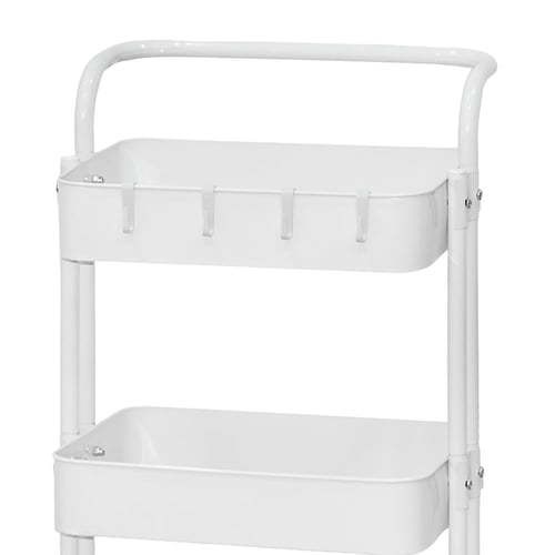 وحدة رفوف متحركة معدنية 3 أدوار ابيض