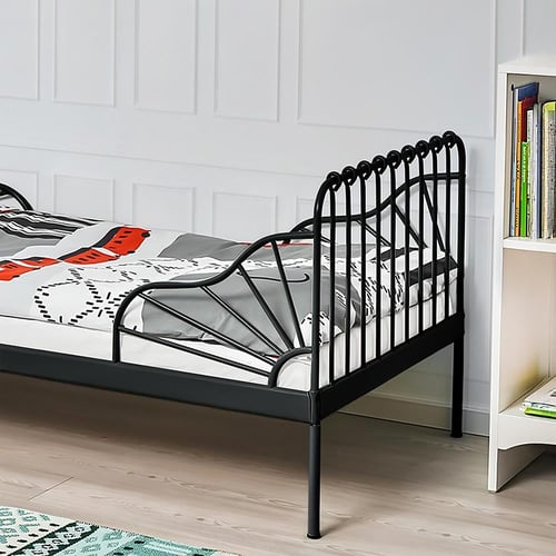 سرير معدن اسود بتصميم عصري 170X80 سم من نافيرا هوم