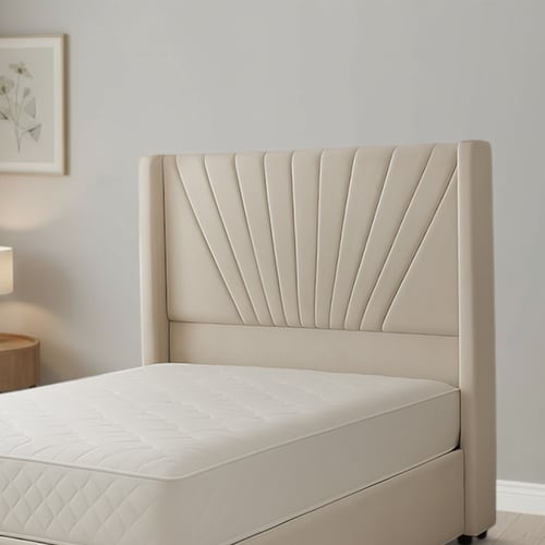 سرير خشبي بتنجيد مخملي عصري 120×200سم