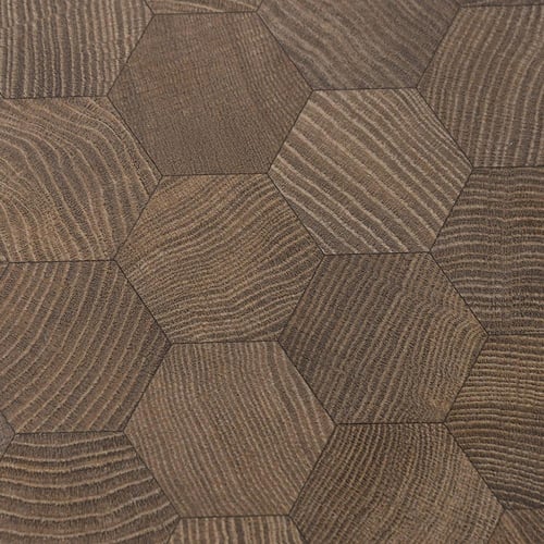 طاولة خدمة مفردة مع قاعدة خشبية بني