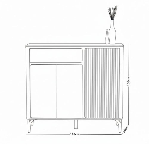 دولاب متعدد الاستخدام سطح رخامي 110 سم