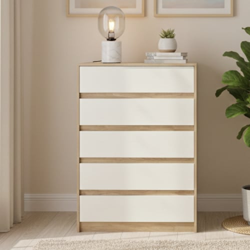 خزانة بـ 5 أدراج خشبية 110×80 سم