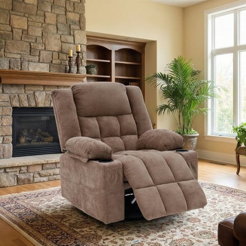 كرسي السعادة استرخاء فخم هزاز دوار قماشي مودرن كوف...