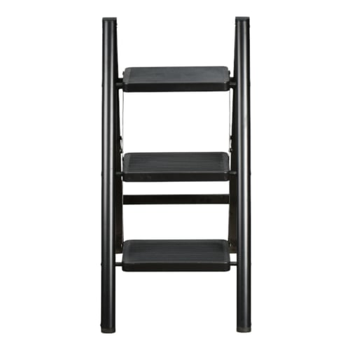 سلم معدني 3 درجات عملي أسود 80×40 سم