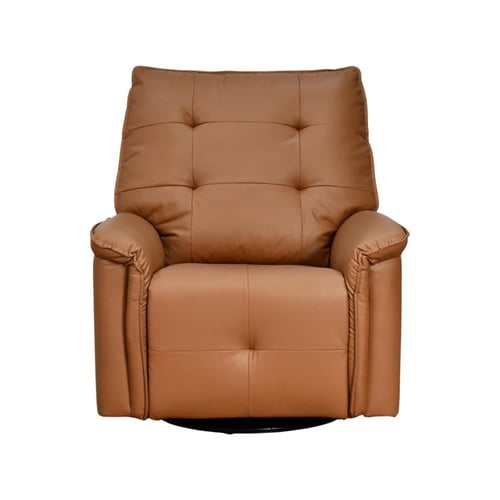 كرسي استرخاء فخم هزار دوار جلد بتصميم عصري جملي