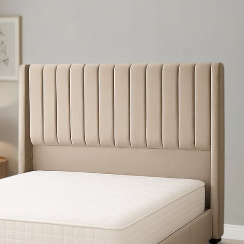 سرير خشبي بتنجيد مخملي عصري 180×200سم