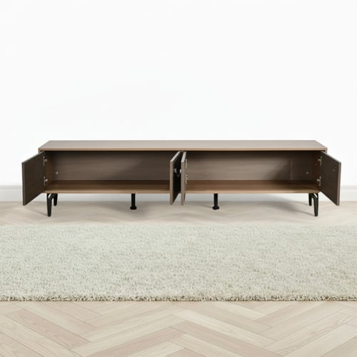 وحدة تلفاز مودرن خشب بني 180 سم