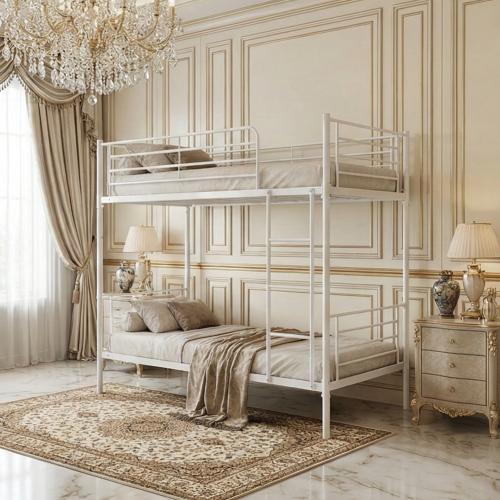 هيكل سرير دورين معدني أبيض 90×190 سم