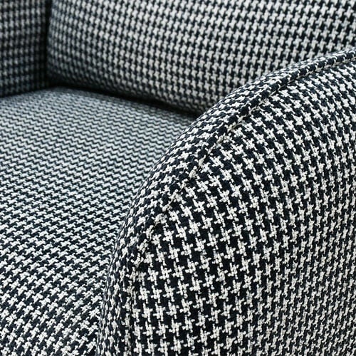 كرسي استرخاء فخم هزاز دوار قماشي مودرن