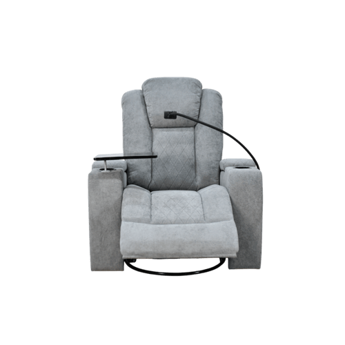 كرسي الملوك استرخاء هزاز دوار مع رف طاولة رصاصي