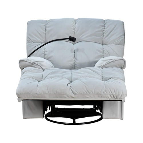 كرسي الغيمة استرخاء فخم هزاز دوار بحامل جوال رمادي...