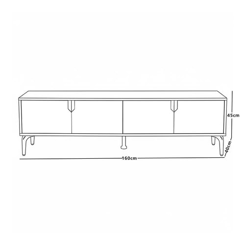 وحدة تلفاز مودرن خشبية 160 سم