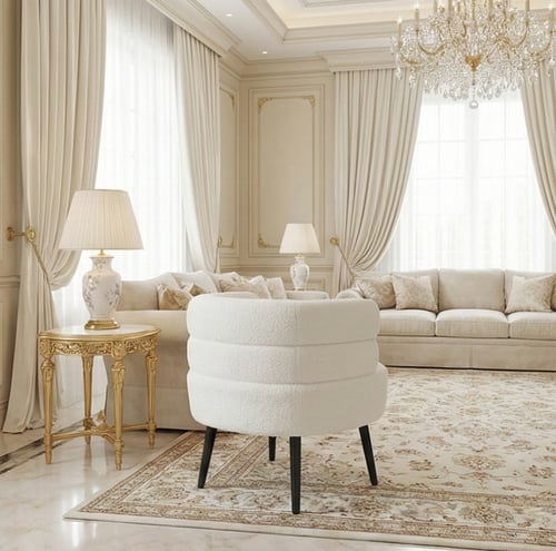 كرسي بوكيلة فاخر - ابيض