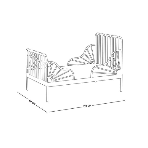 سرير معدن تيفاني بتصميم عصري 170X80 سم من نافيرا ه...