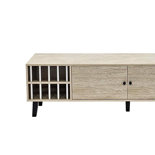 وحدة تلفاز خشبية مودرن بيج 180 سم