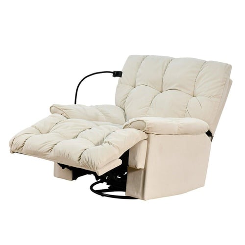 كرسي الغيمة استرخاء فخم هزاز دوار بحامل جوال بيج