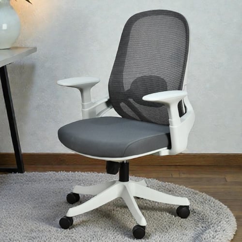 كرسي مكتب مودرن دوار قابل للتعديل رمادي