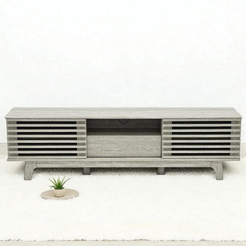 وحدة تلفاز خشبية رمادي 160 سم
