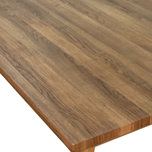 طاولة طعام خشب بأرجل معدنية 6 كراسي بيج