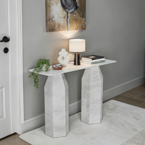 كونسول رخامي مودرن 120 سم بتصميم فاخر – طاولة مدخل...