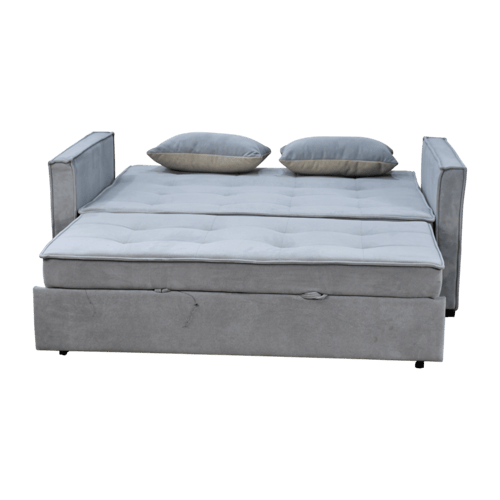 كنبة فاخرة قابلة للتعديل الي سرير مودرن رمادي