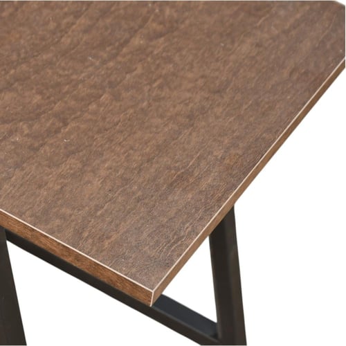 طقم طاولات خدمة خشب 3 قطع بأرجل معدنية رمادي