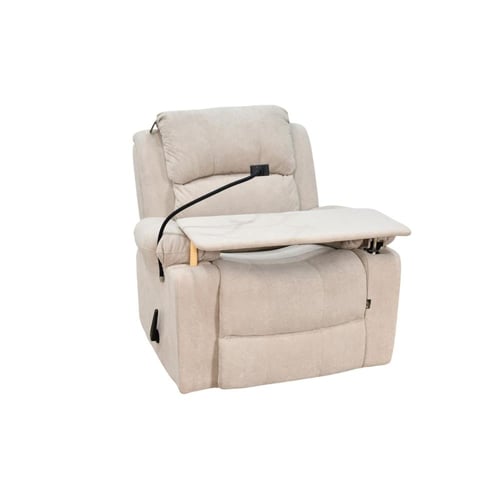 كرسي استرخاء هزاز دوار بطاولة وحامل جوال بيج