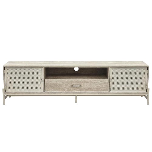 وحدة تلفاز خشبية مودرن بيج 180 سم