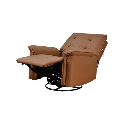 كرسي استرخاء فخم هزار دوار جلد بتصميم عصري جملي