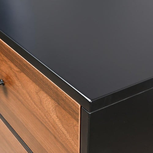 طاولة زينة مودرن خشبية 6 أدراج بمرآة مضيئة مع مقعد