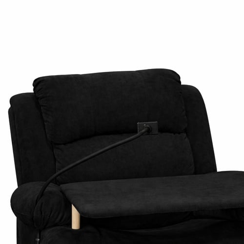 كرسي استرخاء هزاز دوار بطاولة وحامل جوال اسود