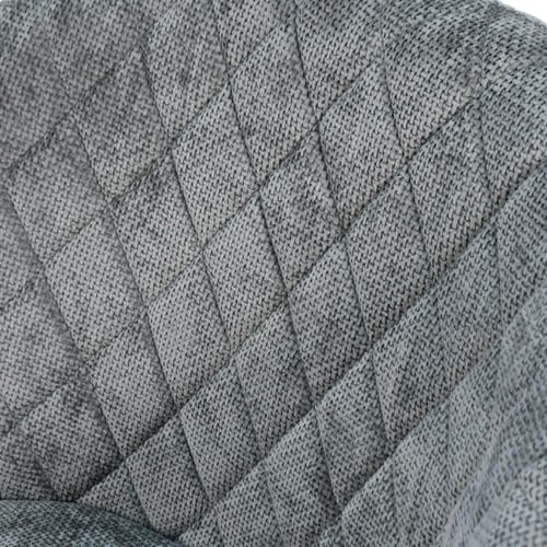 كرسي مفرد مودرن قماشي بقاعدة معدنية رمادي