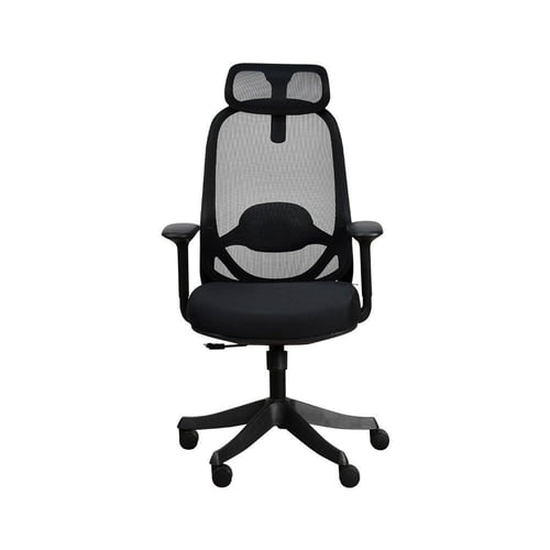 كرسي مكتب مودرن دوار قابل للتعديل أسود