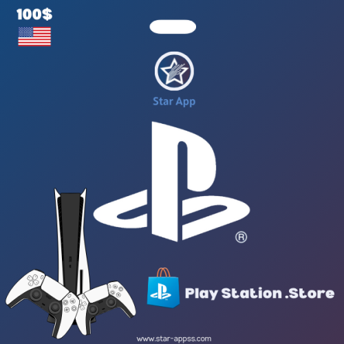 بطاقة بلايستيشن المتجر الأمريكي 100 دولار – شحن سر...