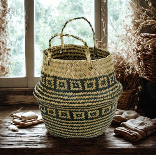 زنبيل قابلة للطي (منقوش)